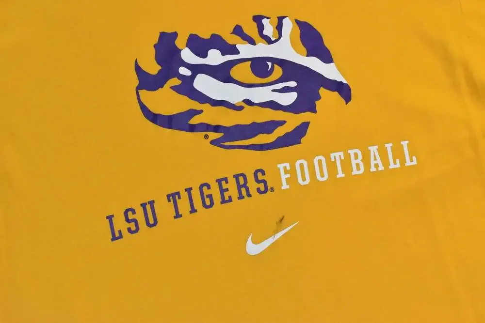 Nike LSU Tigers Dri-FIT Long Sleeve Gold T-Shirt Size L (1041)